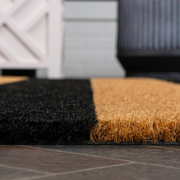 Sutton Modern Coastal Striped Coir Area Rug